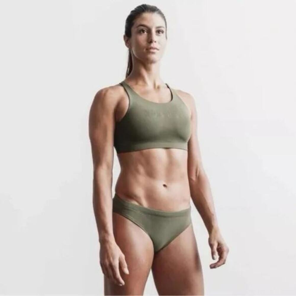 NoBull Women's‎ Army Green Racerback Bikini Swim Top Size XS